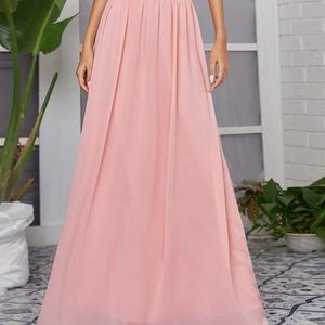 Baby pink maxi skirt NEW women's skirt modest wear